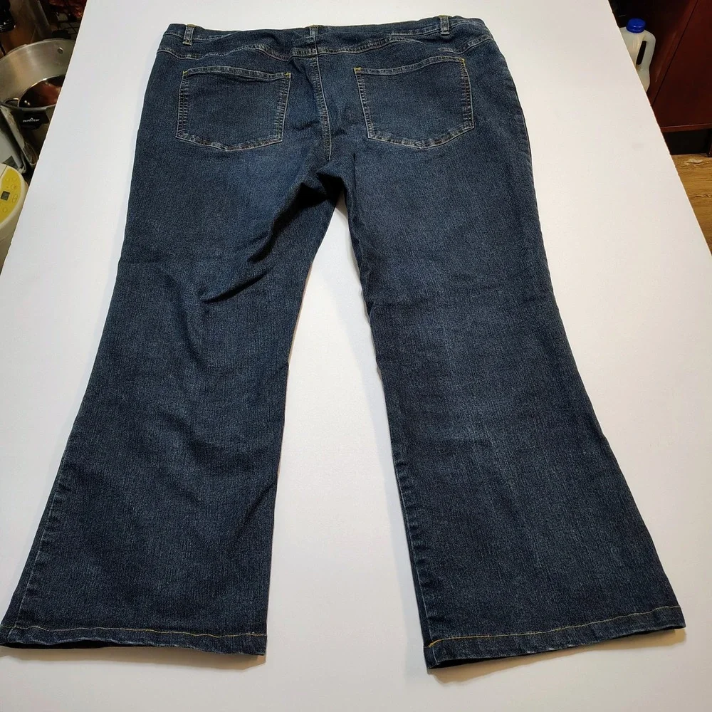 Woman Within Jeans Blue‎ Wash Bootcut Stretch Denim Plus Size 22W